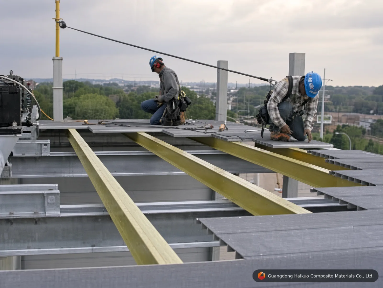 Solución de construcción de tarimas de fibra de vidrio e instrucciones de instalación