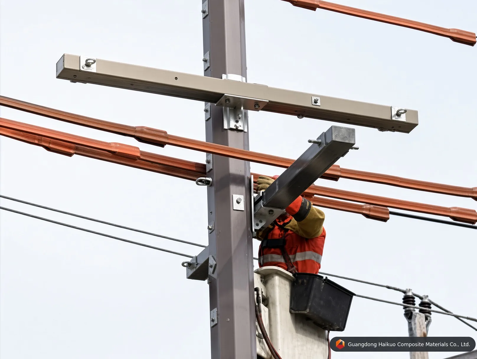 Solución de instalación de crucetas de PRFV