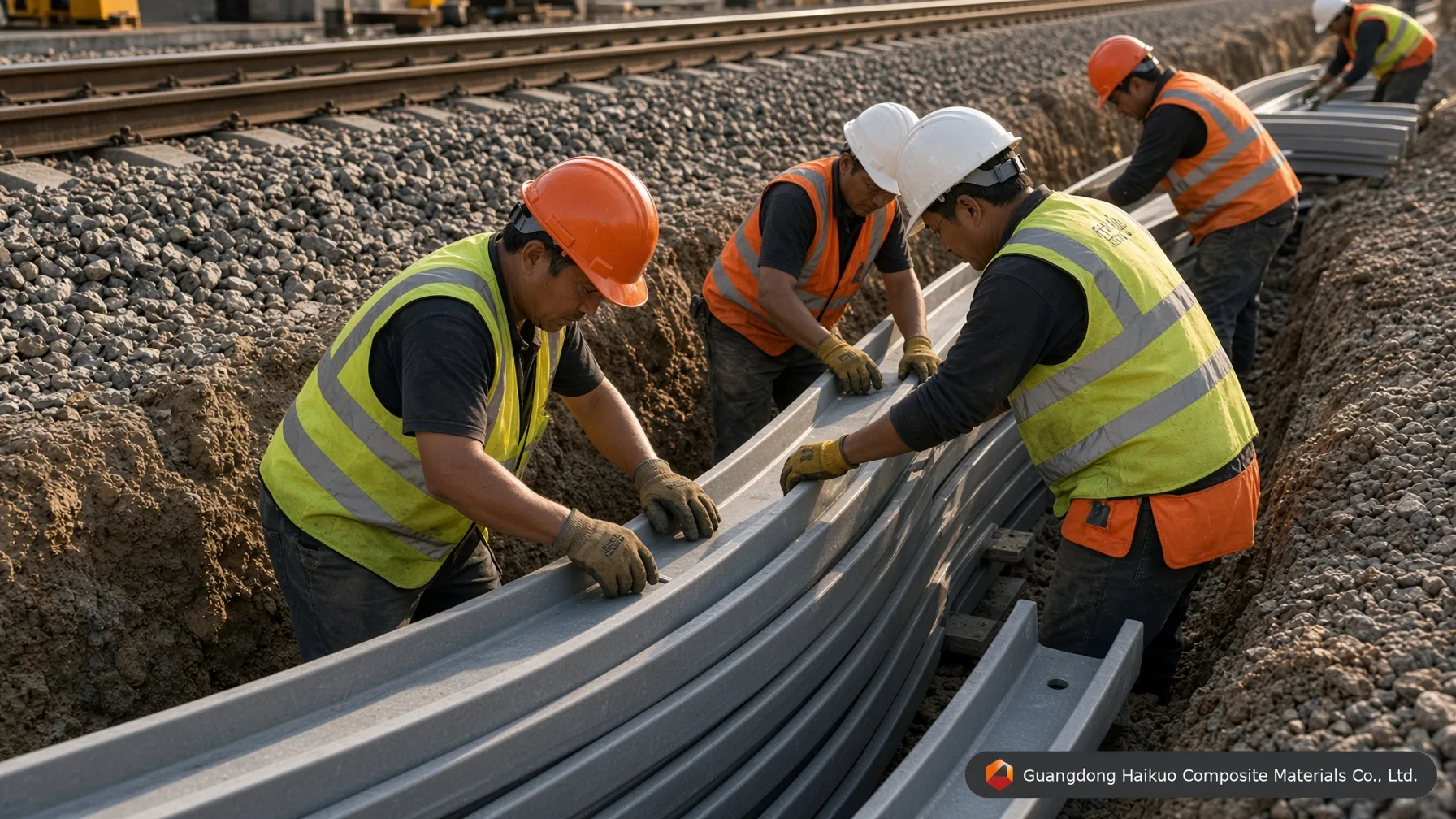 Solución de construcción de un sistema de protección de cables de PRFV