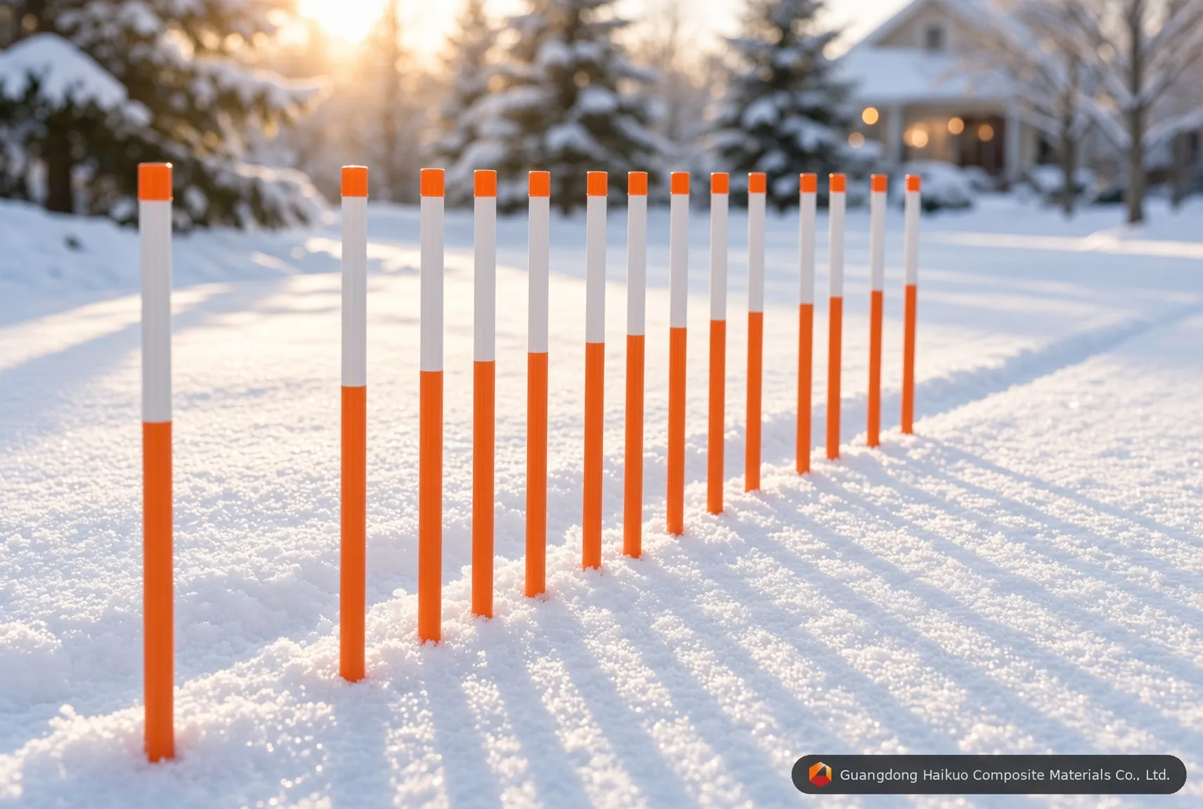 Balizas de nieve flexibles de fibra de vidrio