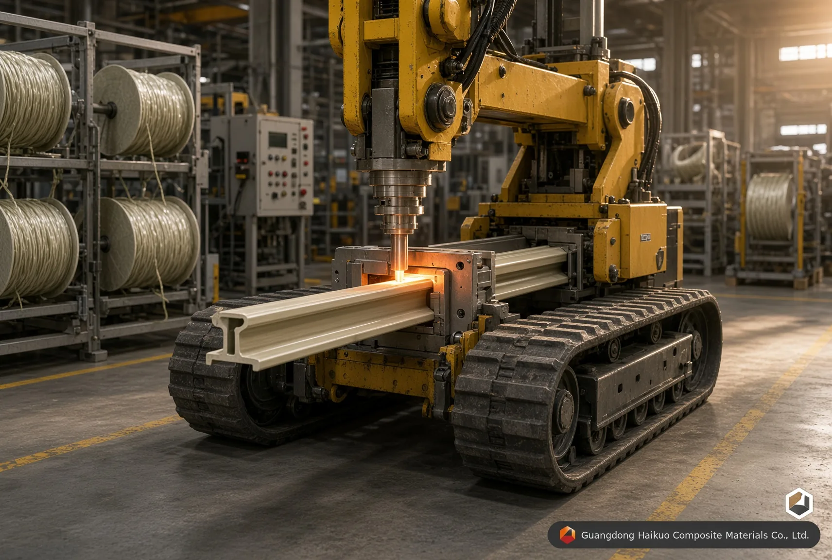 Estructura del material compuesto de PRFV con refuerzo de fibra de vidrio y de carbono y sistema de matriz de resina