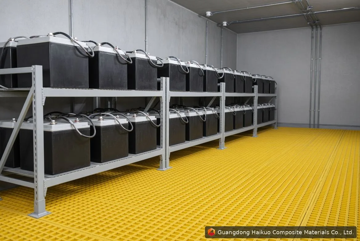 Rejilla de PRFV para sala de baterías