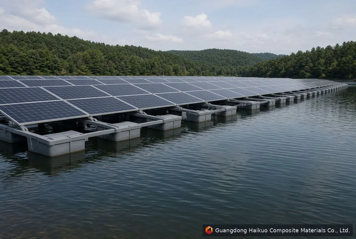 Bastidor solar flotante de PRFV