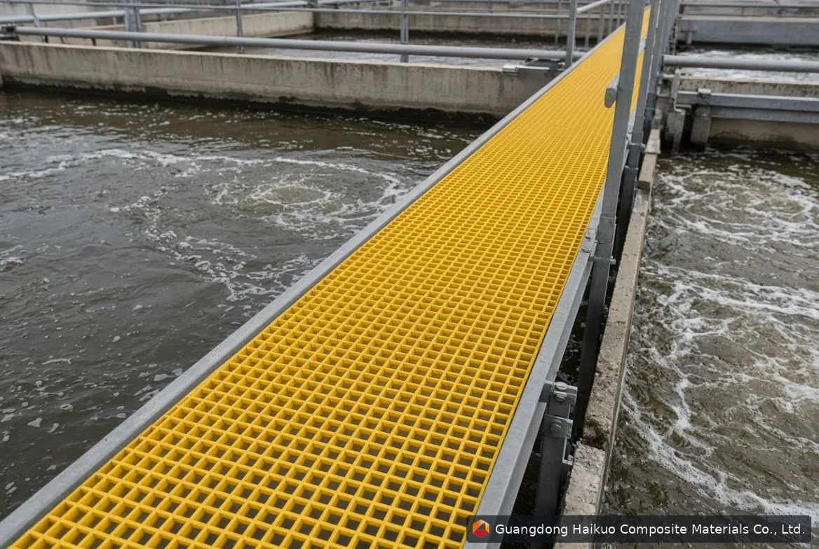 Rejilla de PRFV para aguas residuales