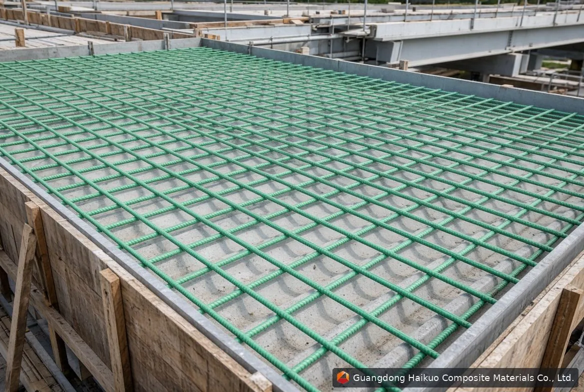 Construcción de un tablero de puente con barras de GFRP