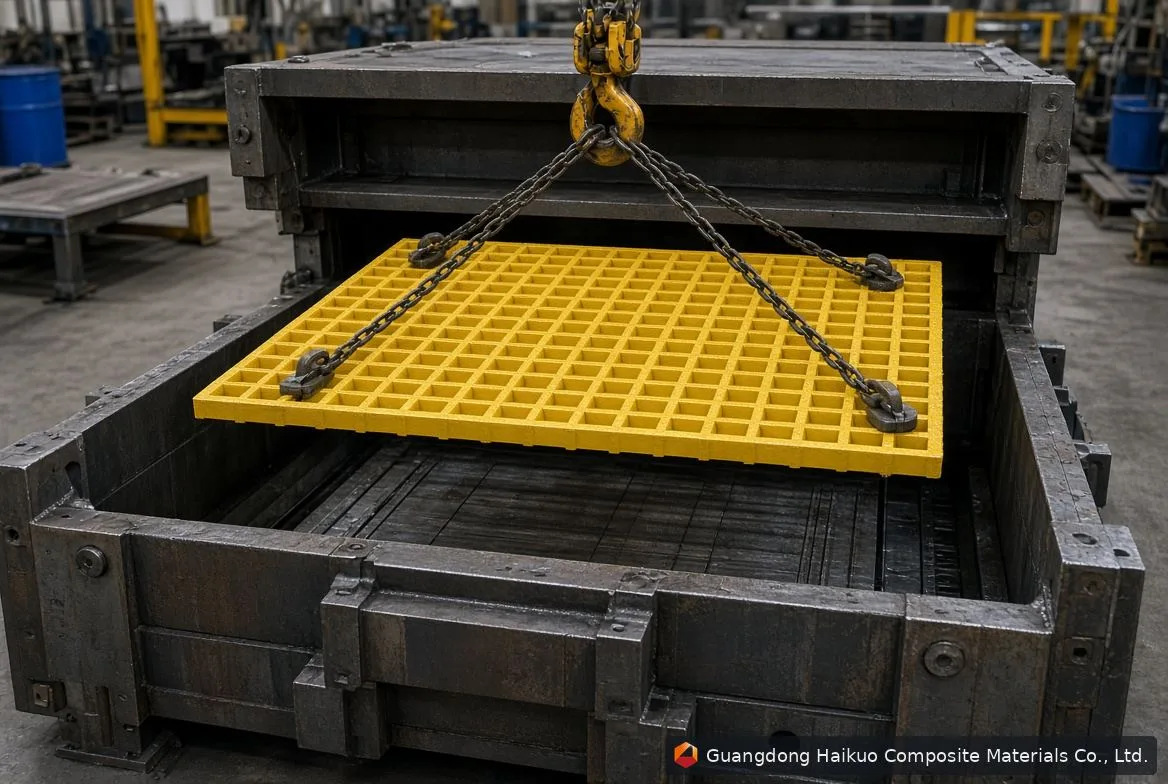 Fabricación de rejilla de PRFV moldeada